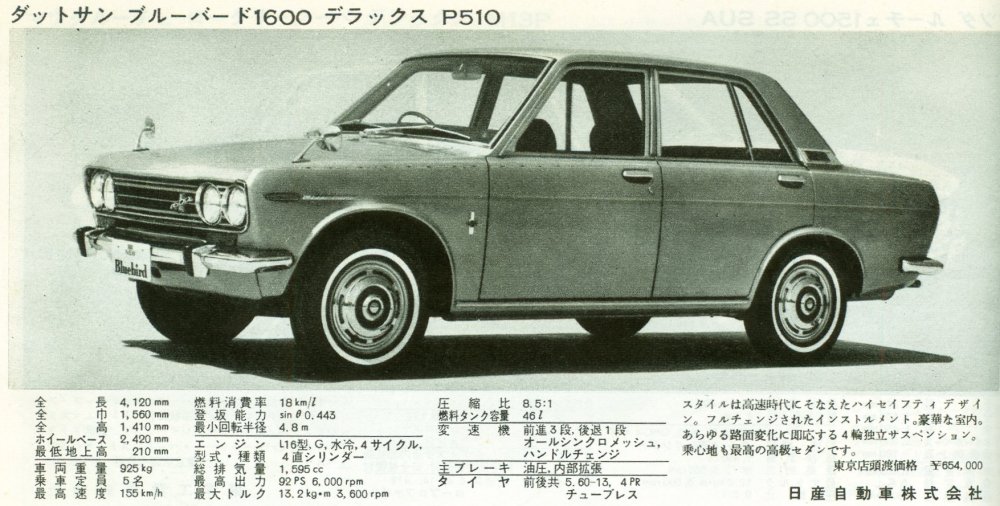 DATSUN Bluebird P510 DX(WT)